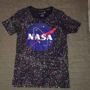 NASA Shirt with dots - Dark blue